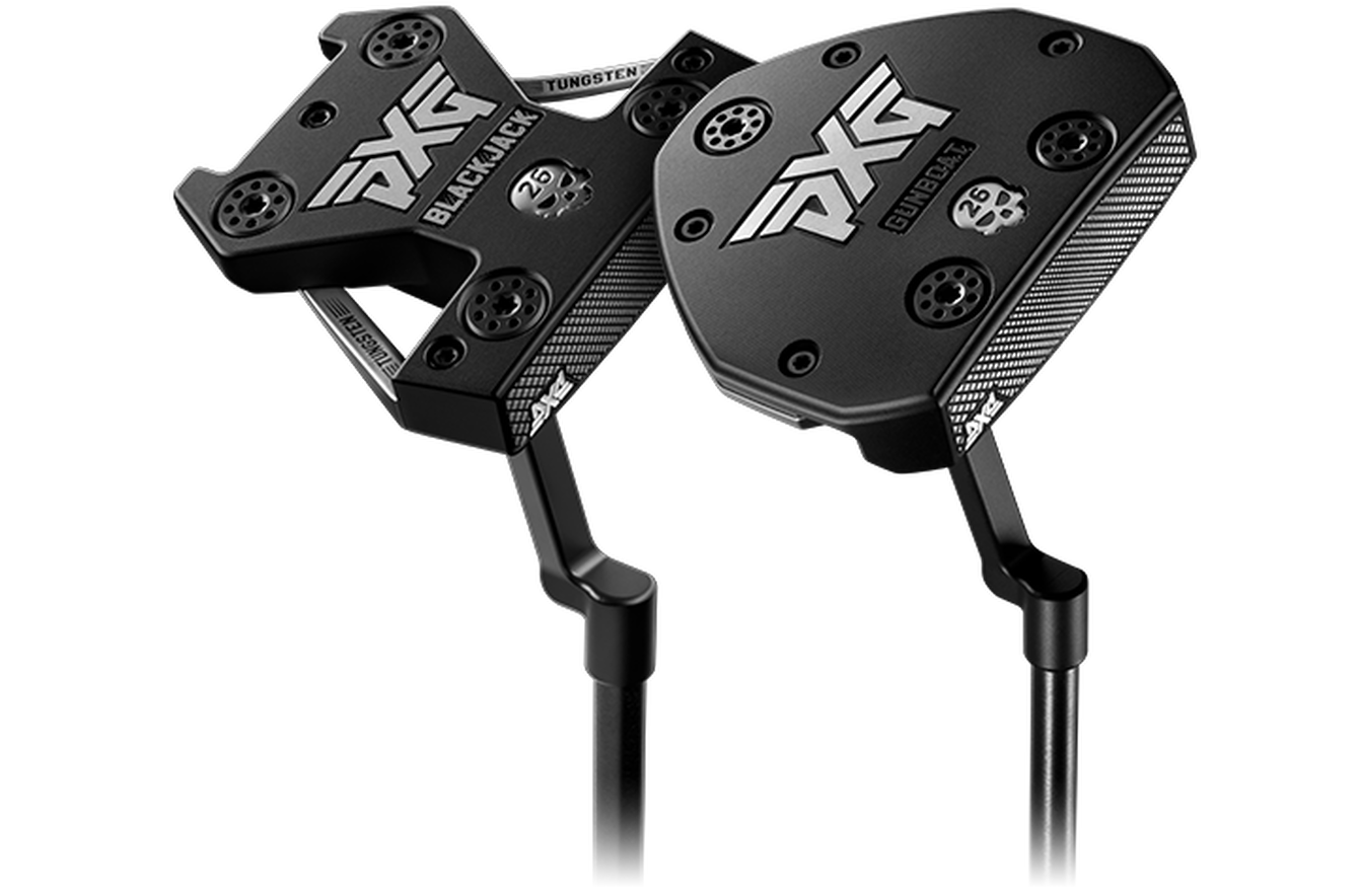 Grouping of three battle ready PXG putters.