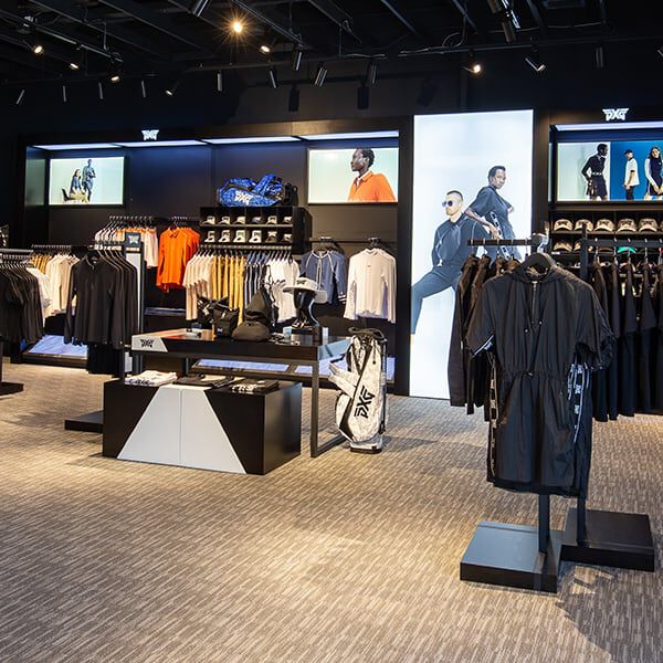 PXG Orlando Interior showing a large assortment of apparel.