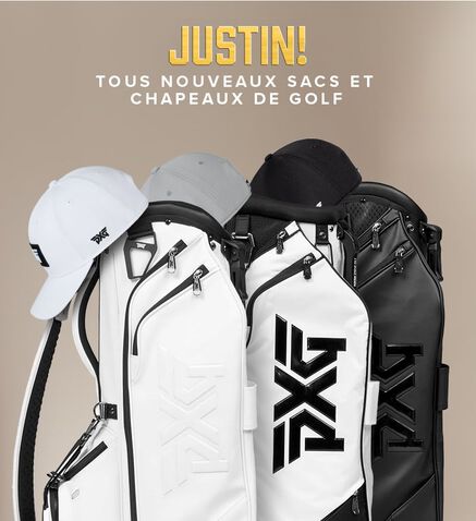 golf bags and golf hats
