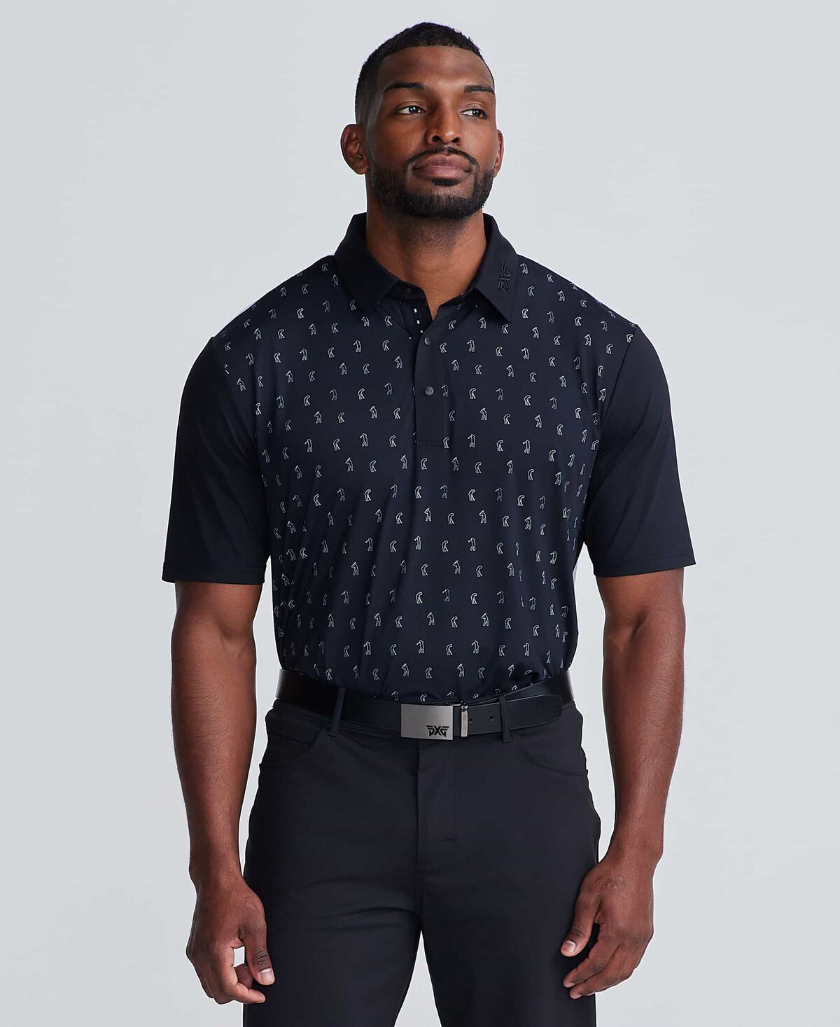 Men's Comfort Fit Player Print Polo 