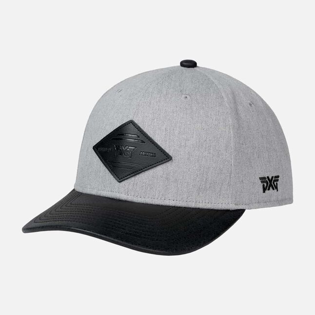 Diamond Patch Hat Snapback Hat - Grey - One Size
