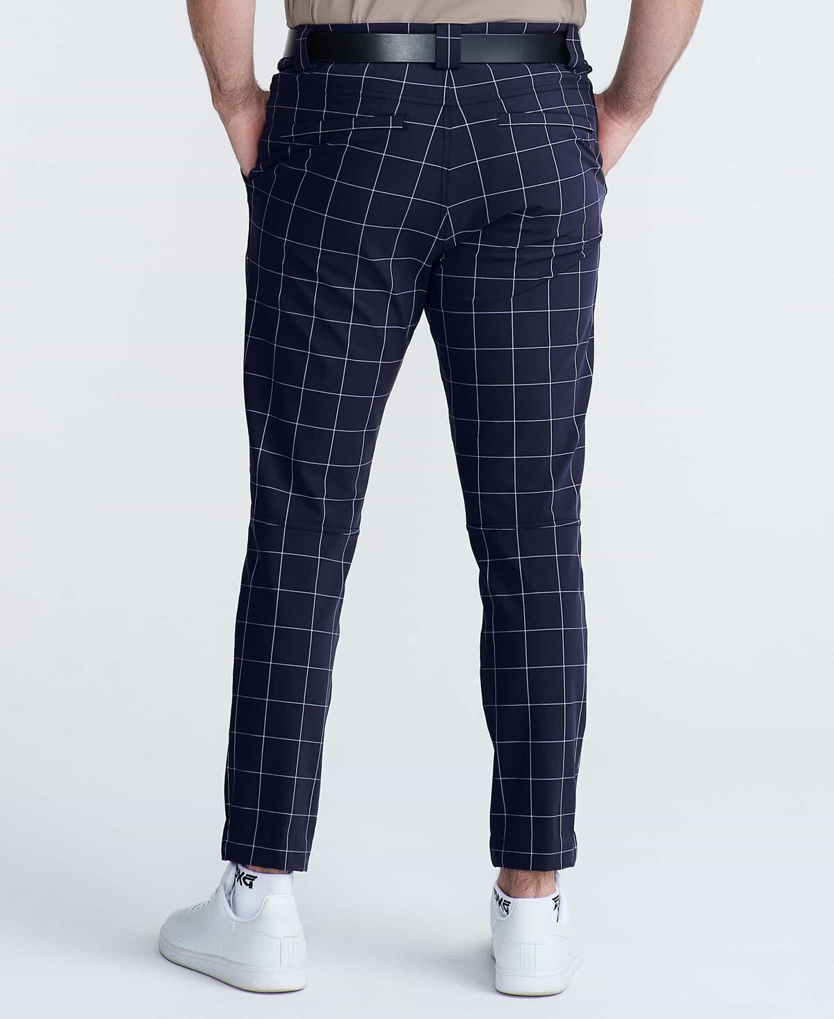 Men's Windowpane Slim Trousers 