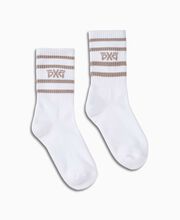 Mi-chaussettes à rayures pour femmes 