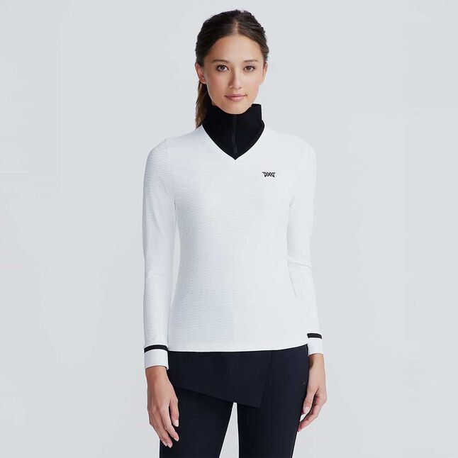 Women's Two-in-One Textured 1/4 Zip