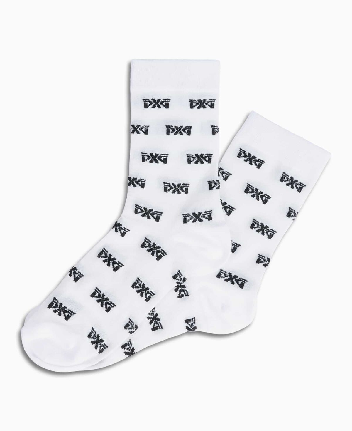 Women's All Over Logo Mesh Crew Socks - White 