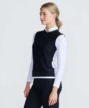 Gilet en tricot deux-en-un avec col cheminée 