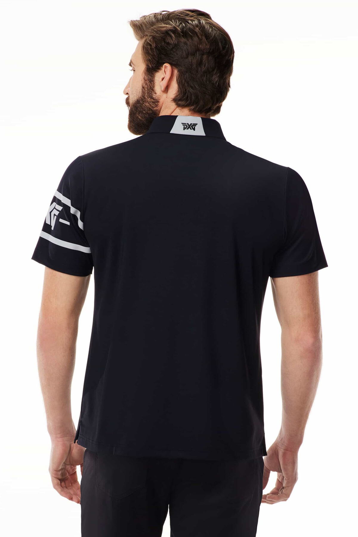 Athletic Fit Racer Polo Black