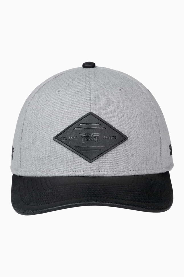 Diamond Patch Hat Snapback Hat - Grey - One Size