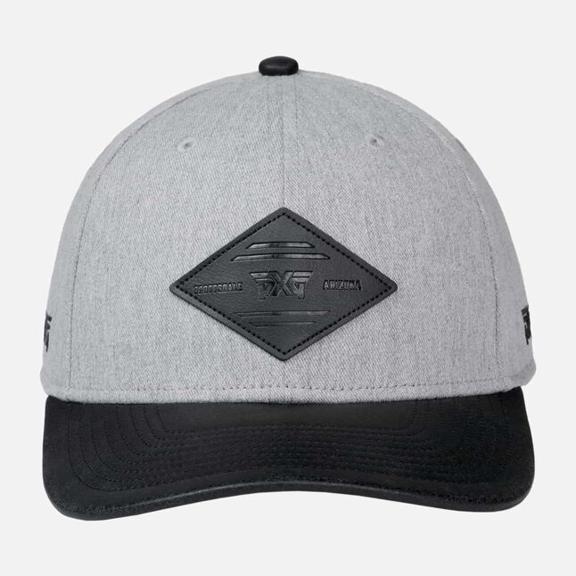 Diamond Patch Hat Snapback Hat - Grey - One Size