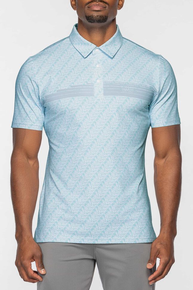 Men's Athletic Fit Galaxy Print Polo