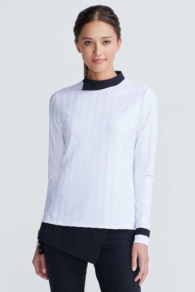 Women's Asymmetric Mock Neck Pullover