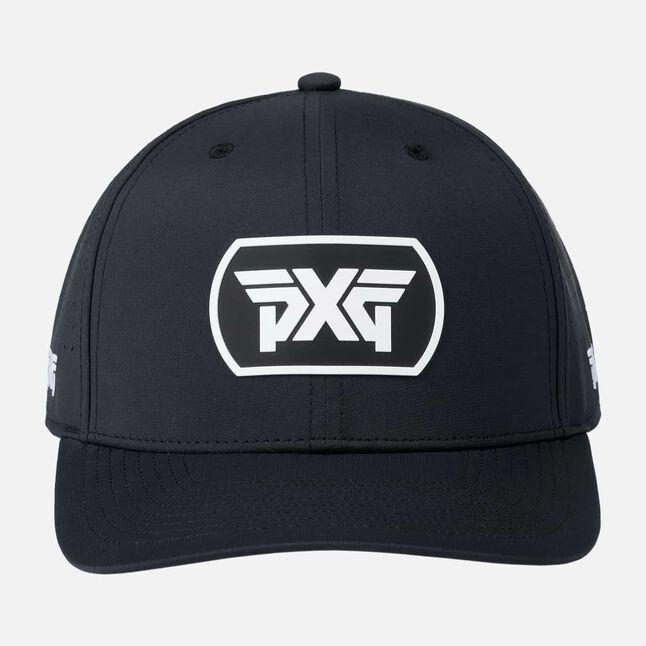 Dog Tag 6-Panel Snapback Cap - Black/White Logo
