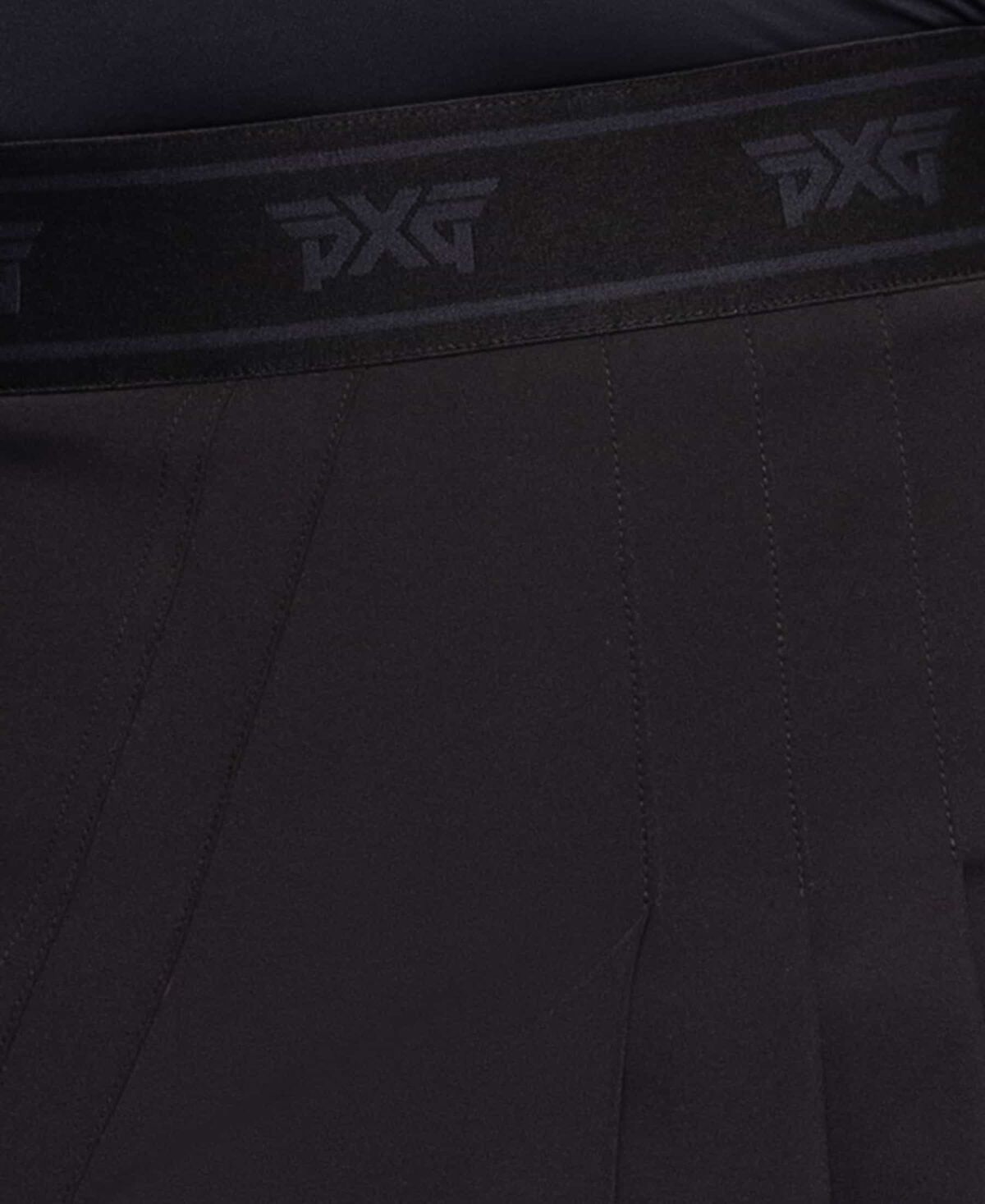 Darkness Logo Tape Pleated Wrap Skirt 