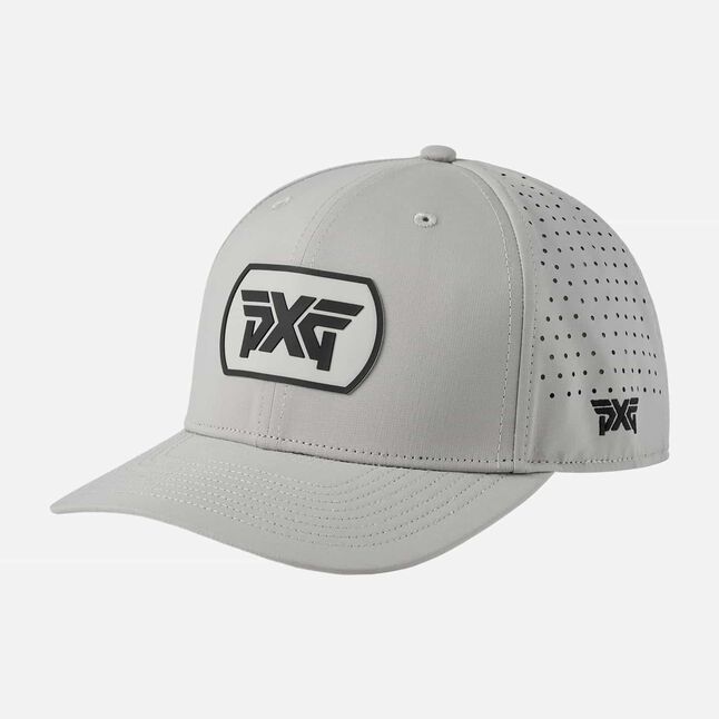 Dog Tag 6-Panel Snapback Cap - Grey/Black Logo