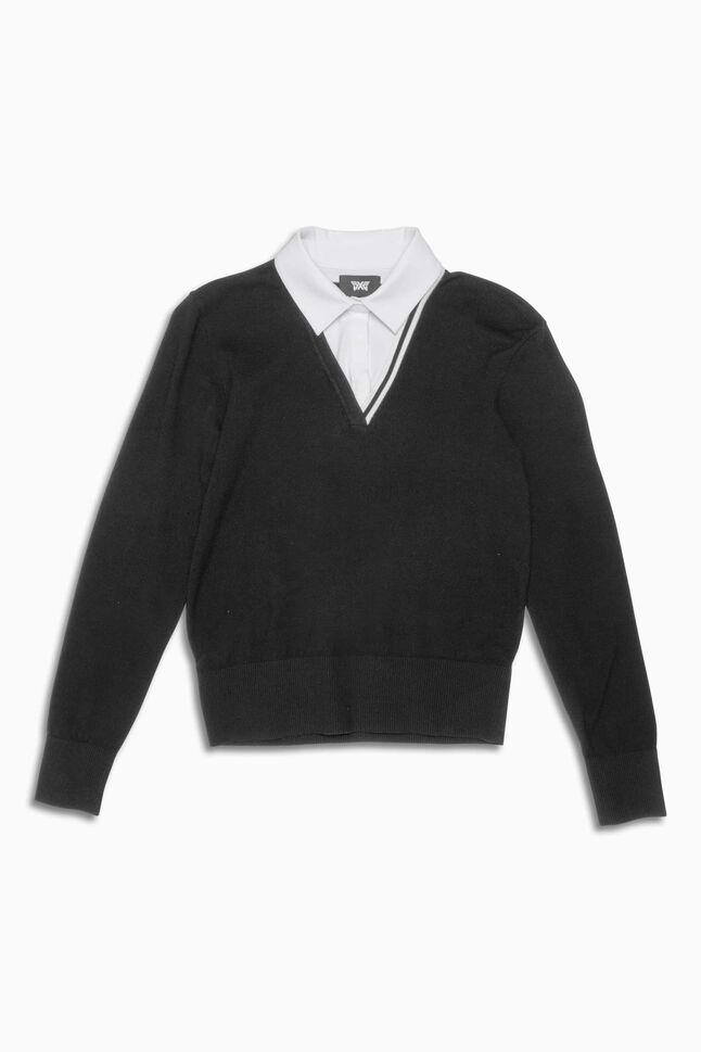 Women's Collared Two-In-One Sweater