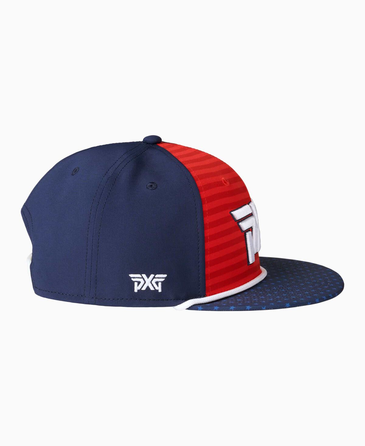 2024 Stars & Stripes 6-Panel Adjustable Flat Bill Cap - Red - One Size Red