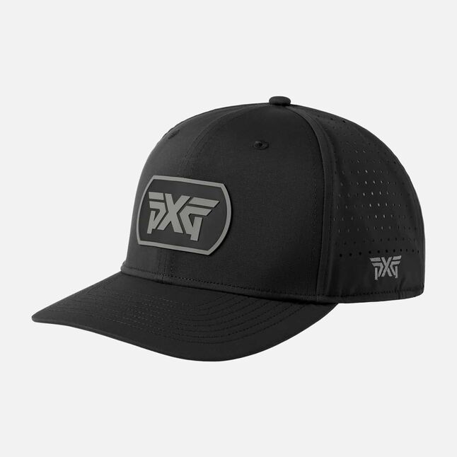 Dog Tag 6-Panel Snapback Cap - Black/Grey Logo