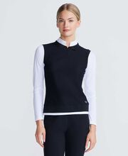 Gilet en tricot deux-en-un avec col cheminée 