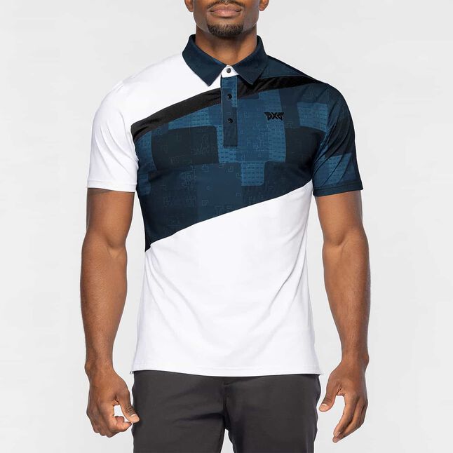 Men's Athletic Fit Grid Digital Camo Polo