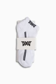 Women's Jacquard Logo Ankle Socks White