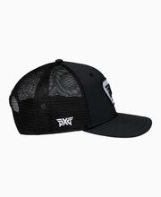 Scottsdale Trucker Snapback Hat - Black/White Logo - One Size Black