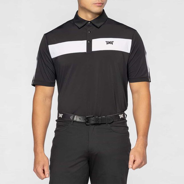 Men's Comfort Fit Broken Stripe Fineline Polo