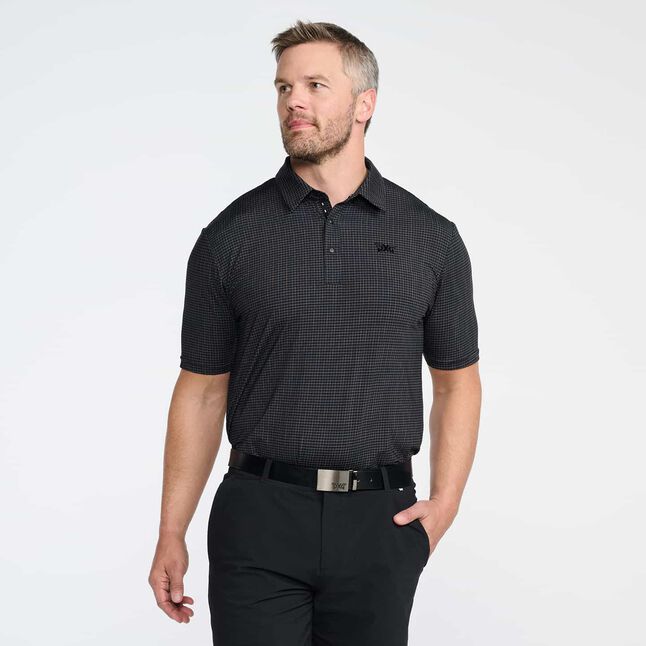 COMFORT FIT CRISSCROSS PRINT POLO