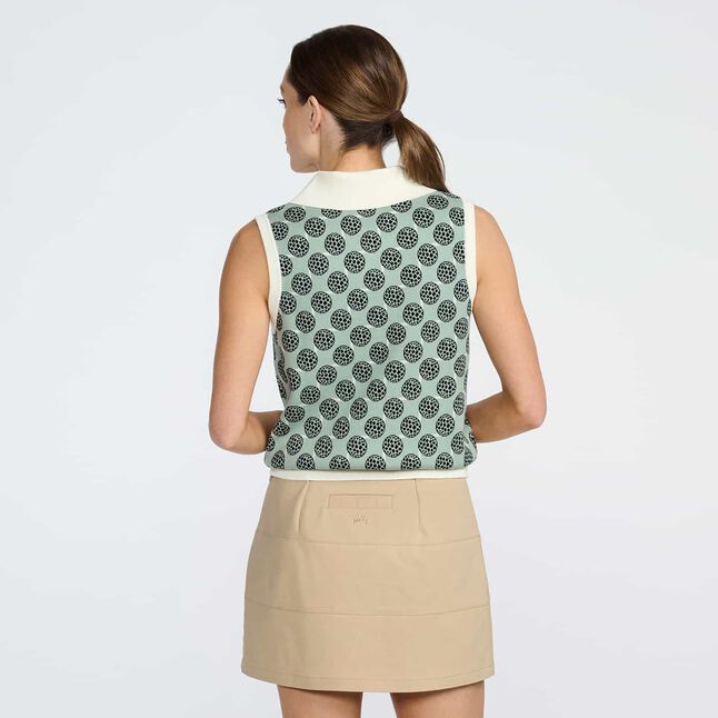 GOLF BALL MOTIF SLEEVELESS TOP