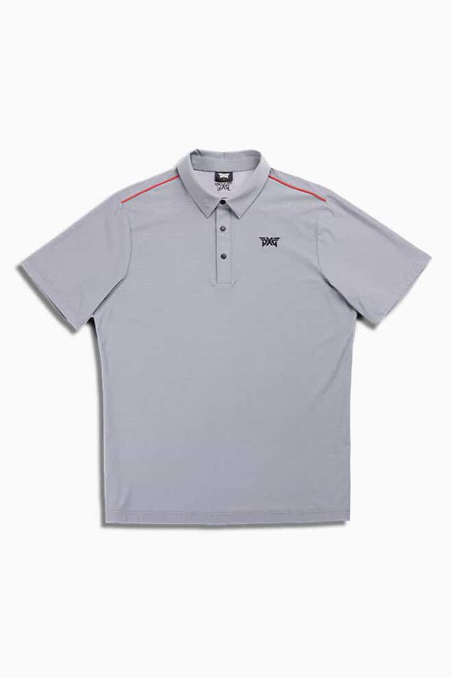 Athletic Fit Red Piped Polo
