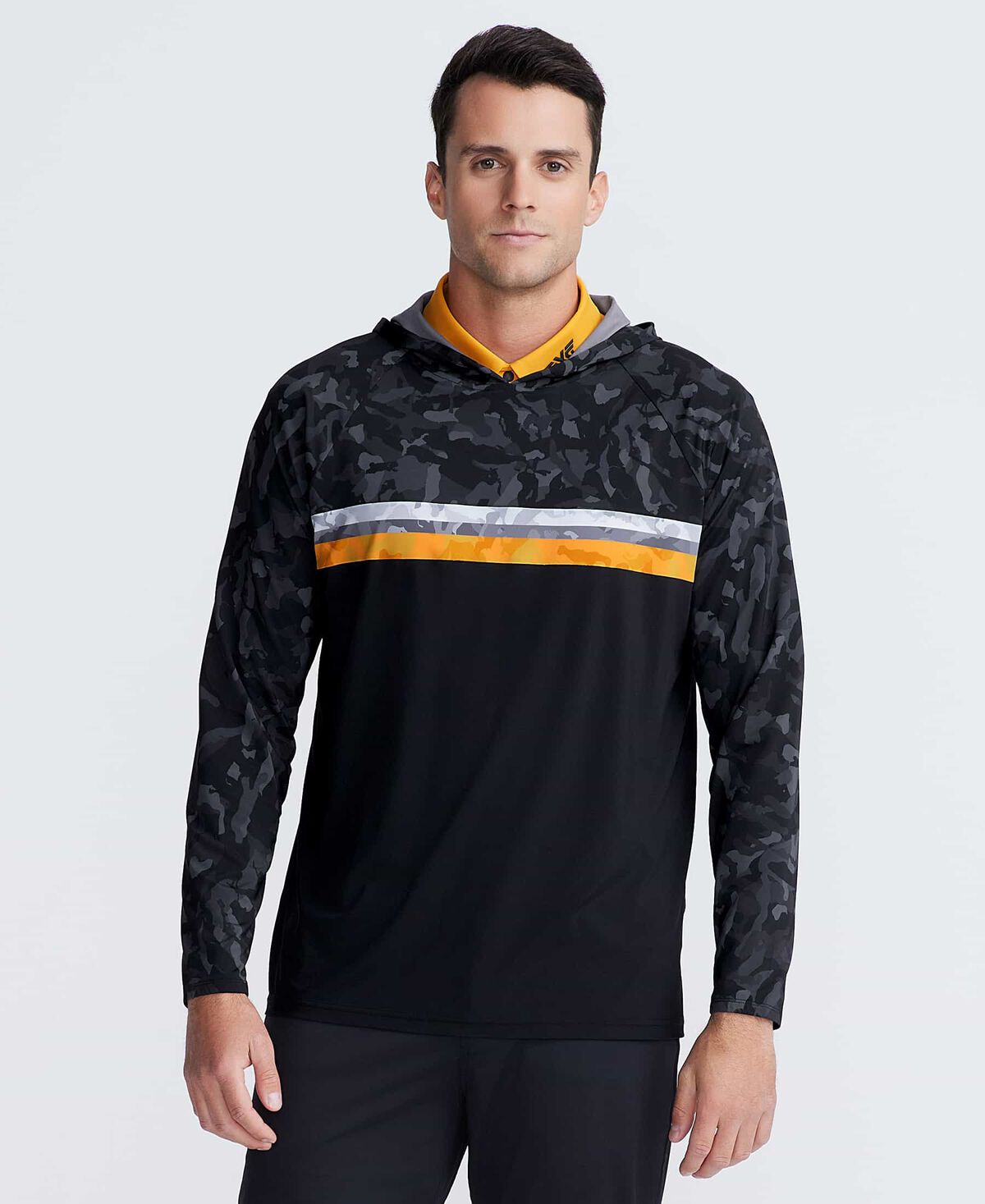 Men's Hooded Fairway Camo Raglan Pullover 