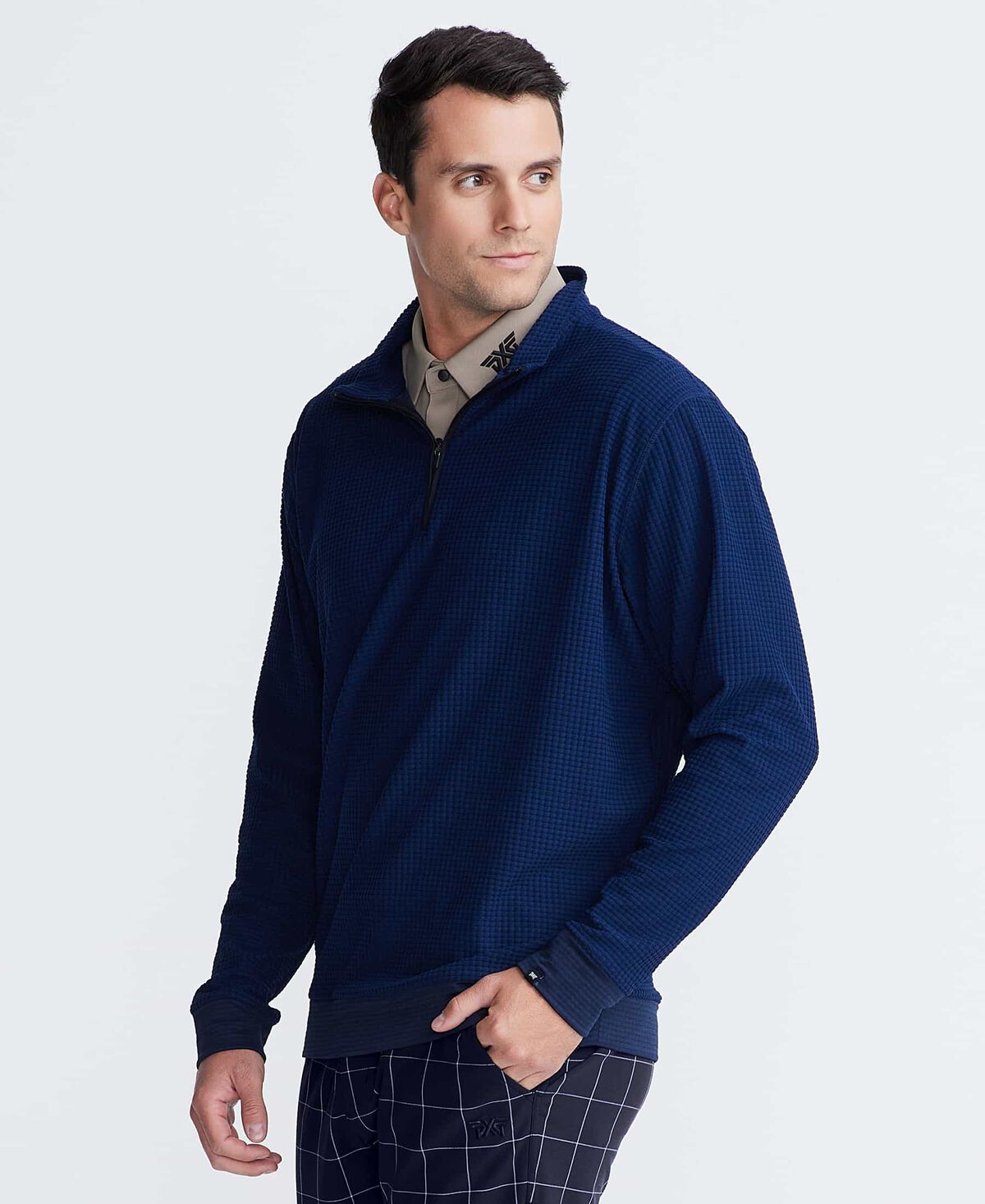 Men's 1/4 Zip Textured Pullover 