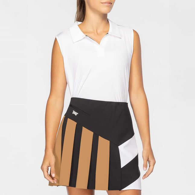 Women's Sleeveless Gathered Back Polo
