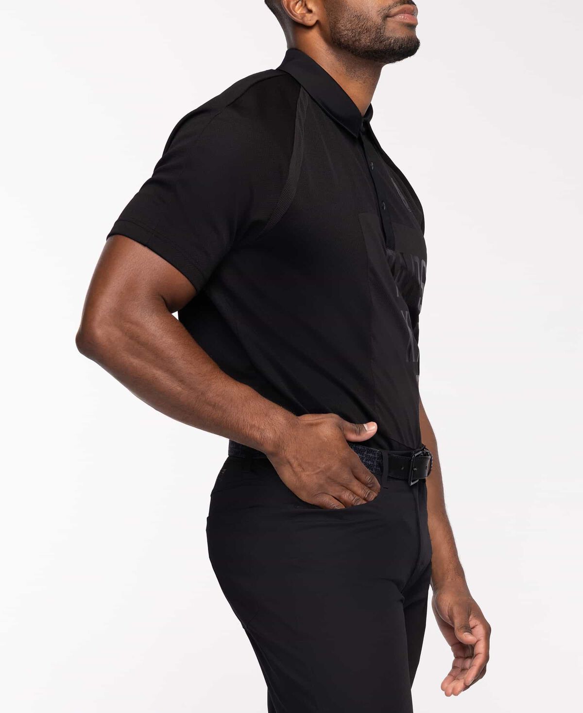 Men's Comfort Fit Crest Polo Black - 2X-Large 