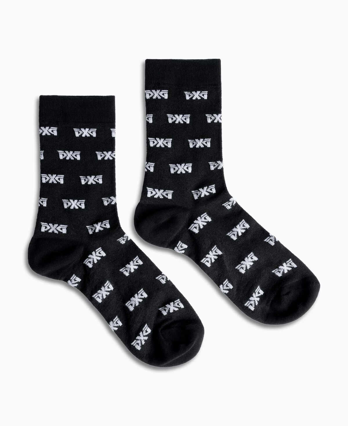 Women's All Over Logo Mesh Crew Socks - Black 