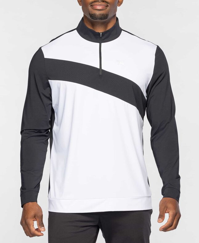 Men's Cross-Body Stripe 1/4 Zip Pullover