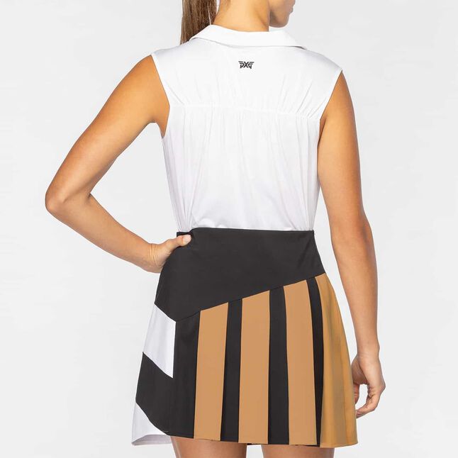 Women's Sleeveless Gathered Back Polo