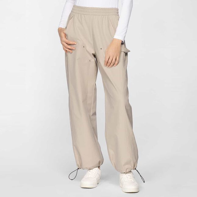 Women's Perforated Logo Wide Leg Trouser