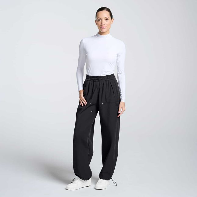 Perforated Logo Wide Leg Trouser