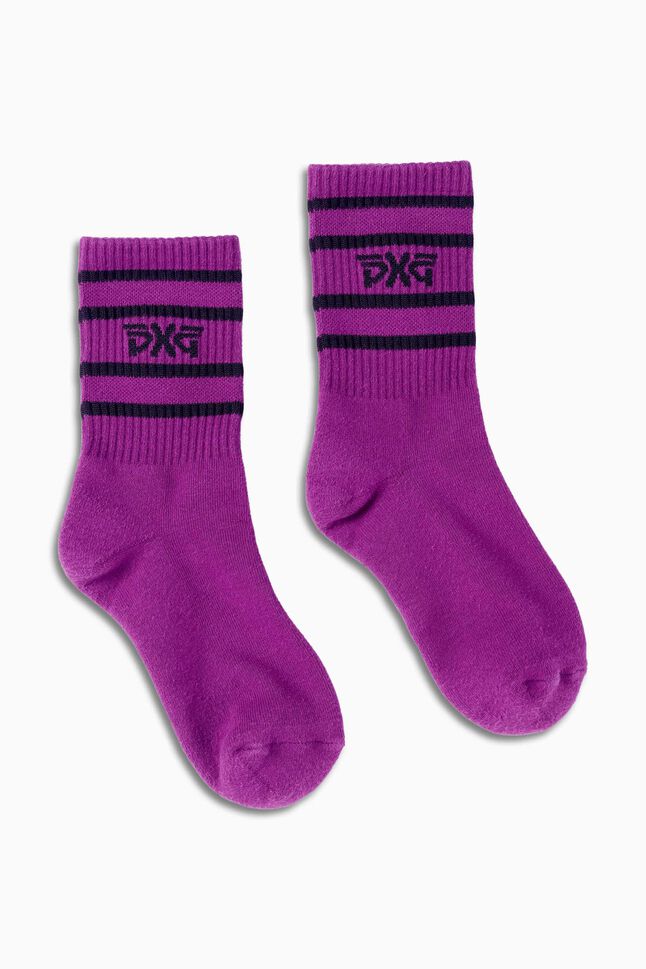 Mi-chaussettes à rayures pour femmes